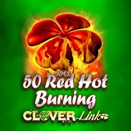 50 Red Hot Burning Clover Links logo – Slots by Novomatic at Hollywin Casino