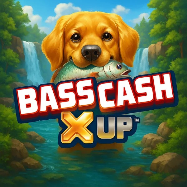 Bass Cash X UP online game logo by Alchemy Gaming on hollywins.org