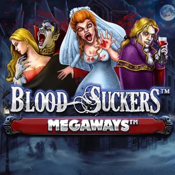 Blood Suckers Megaways slot logo by Red Tiger Gaming at Hollywin Casino