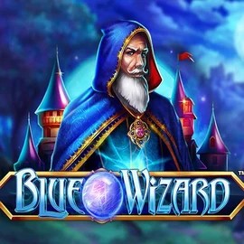 Official Slots logo: Blue Wizard by Quickspin at Hollywin Casino