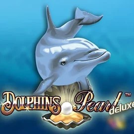 Dolphins Pearl Deluxe online game logo by Novomatic on hollywins.org