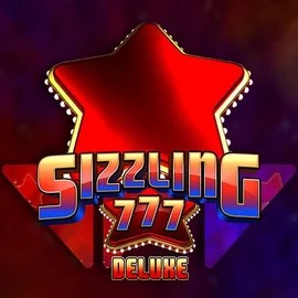 Sizzling 777 Deluxe online game logo by Wazdan on hollywins.org