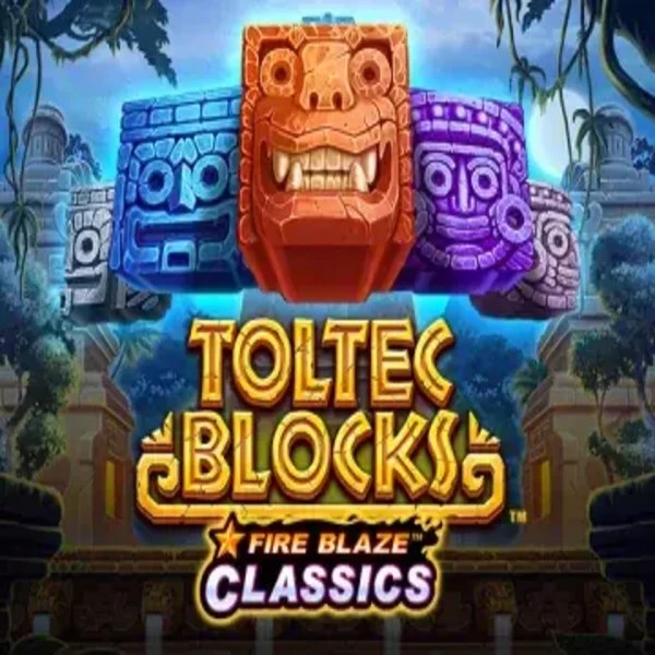 Official Slots logo: Fire Blaze: Toltec Blocks by Rarestone Gaming at Hollywin Casino