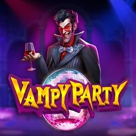 Vampy Party slot logo by Pragmatic Play at Hollywin Casino